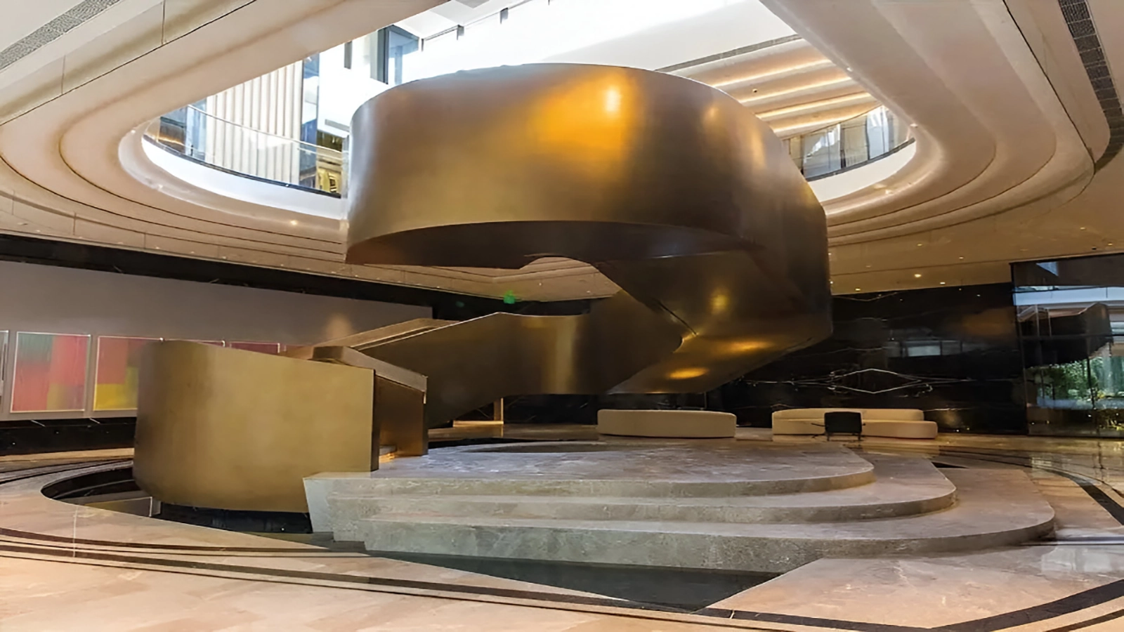 DLF The Camellias Apartments in sector 42  Gurgaon Bronze-Clad-Staircase